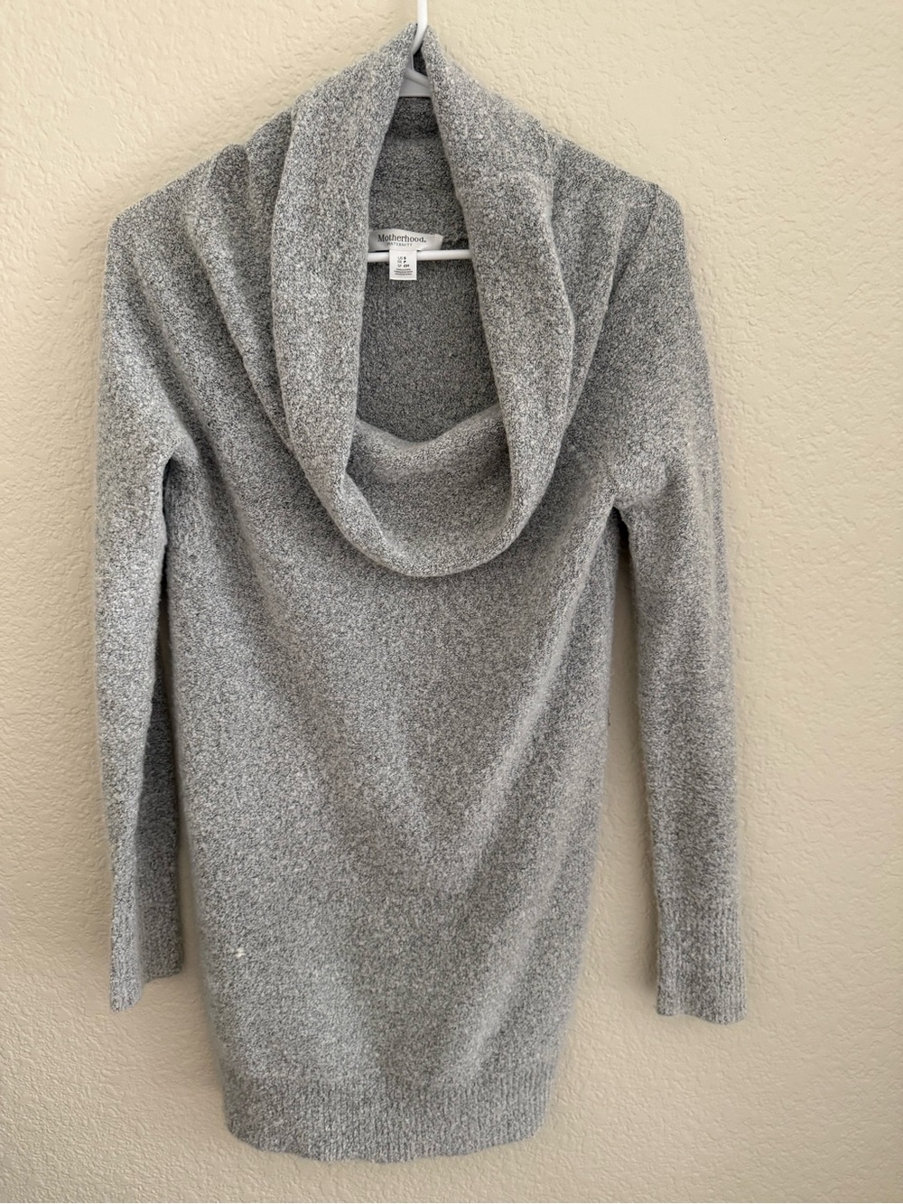 Motherhood Gray Cozy Cowl Neck Maternity Sweater